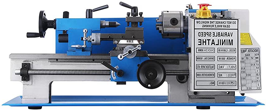 Autovictoria Torno de Metal 7 x 12 Pulgadas/17.8X30.5CM Mini Torno de Metal de Precisión 2500 RPM 550W Velocidad Variable Mini Torno de Metal Torno de Trabajo de Metal