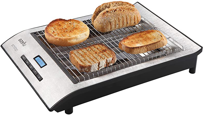Ufesa TT7920 Optima - Tostador plano, 700 W, Pantalla LCD, Selección del grado de tostado, Ajuste continuo giratorio