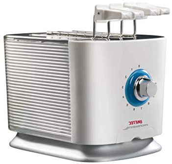 Imetec TS 600 - Tostadora-sandwichera, Pinzas Adaptables Extra Largas, Temporizador con 10 Niveles de Tostado, Bandeja para Recoger las Migas, 600 W