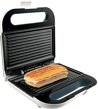 Taurus Phoenix-Sandwichera (800 W, 2 Indicadores Luminosos, Placas Grill antiadherentes), Blanco, 1 Liter, 0 Decibeles