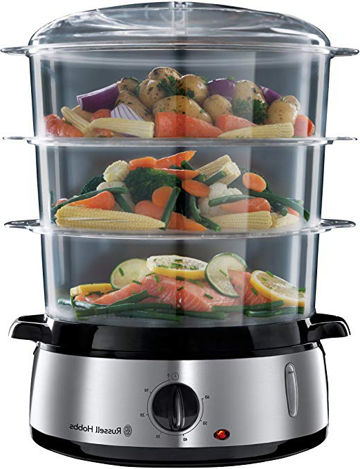 Russell Hobbs Cook@Home - Vaporera (800 W, Cocina Lenta, Sin BPA, Acero Inox, Capacidad para 9 litros) - ref. 19270-56