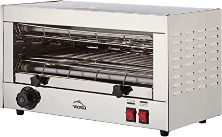 Lacor 69172 Tostador Eléctrico Horizontal Parrilla Simple, Gris, 2400 W
