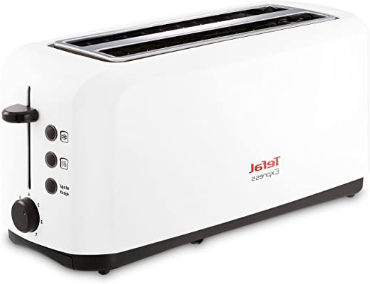 Tefal Express 2 Tostadora, 1400 W, Acero Inoxidable/plastico, 2 Ranuras, blanco