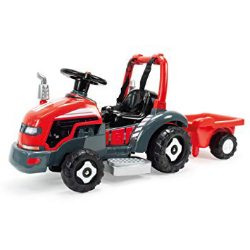 INJUSA Tractor Little 2 en 1 Eléctrico de 6V y Correpasillos para Niños Entre 1 y 3 Años, Color Rojo (1505)