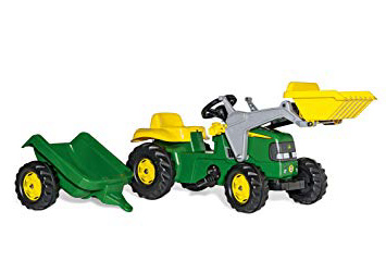 







Rolly Toys 023110 John Deere - Tractor a pedales con pala frontal y remolque (168 cm), verde y amarillo [Importado de Alemania]






