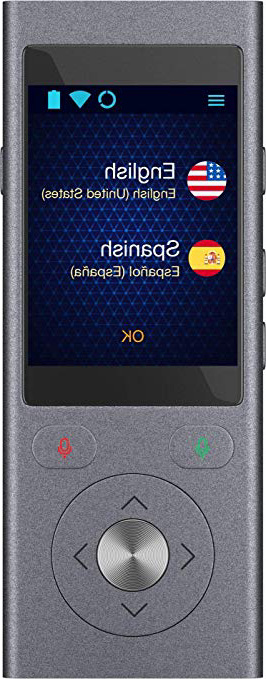 Mini 2: Traductor de voz - Admite 50 idiomas, conversaciones bidireccionales - Tarjeta SIM incluida con Internet Gratis de por vida- Diseño fácil de usar, micrófono con cancelación de ruido