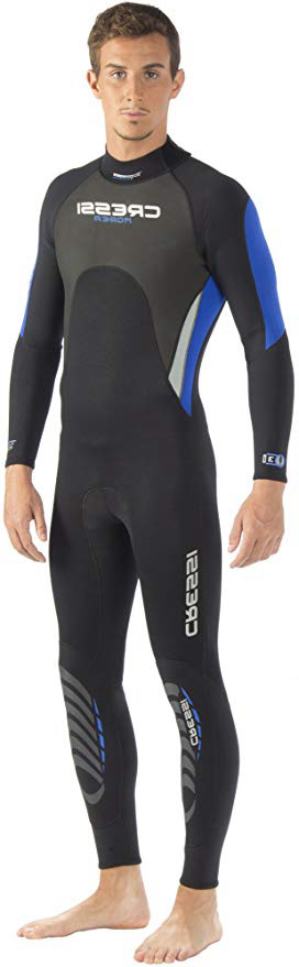 Cressi Morea Wetsuit Full 3mm, Hombres, Negro/Amarillo, XXL/7