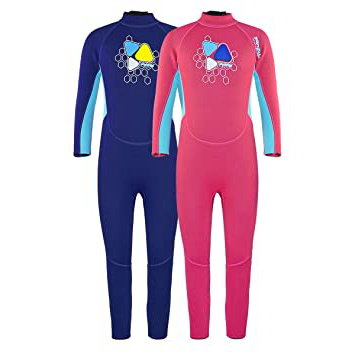 LayaTone Traje de Neopreno para Niños Niña Traje de Buceo 2mm Surf Protector UV Neoprene Kayak Neopreno para Niños Niña Traje de Neopreno Infantil Wetsuit