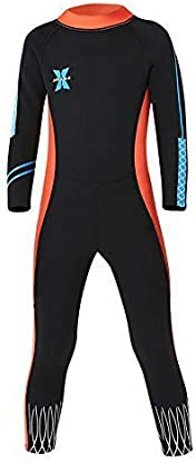 DIVE&SAIL - Traje de Neopreno para Niños de Buceo Actividades Acuáticas Protección Solar Elástica con Mangas Largas Mono de Buceo Niño Maillot de Neopreno de 2.5mm Cómodo Mantener Calor