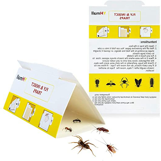 YHmall 12 trampas para Insectos trampas para Insectos contra cucarachas Multi Insectos Trampa para Moscas Pegatina Amarilla