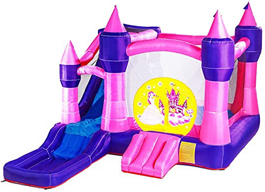 Castillos hinchables Tobogán Grande niños en Interiores Trampolín para niños en Exteriores Piscina en el jardín al Aire Libre Equipo para Juegos Infantiles (Color : Purple, Size : 500 * 350 * 275)