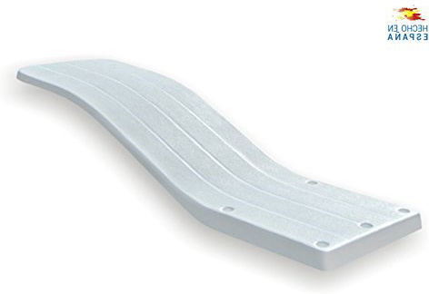 Trampolín Bali para piscina. De fibra de vidrio. Muy RESISTENTE. Color blanco. Fabricado en España