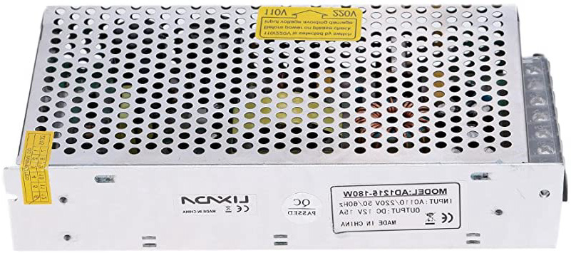 Lixada Transformador de Voltage Alimentación de Interruptor para Tira de LED AC 110V / 220V a 12V DC 15A 180W