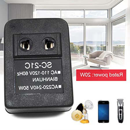 Alftek AC 220 V a 110 V/110 V a 220 V AC Voltaje Corriente 20 W Adaptador de Viaje Transformador regulador, 110V TO 220V