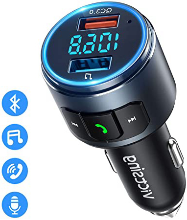 







Transmisor FM Bluetooth 5.0 para Coche, [Luz LED Anillo] QC3.0 VicTsing Mini Transmisor Bluetooth Manos Libres con Siri Asistente, Reproductor MP3 Coche, Adaptador de Radio Hi-Fi Música Spotify







