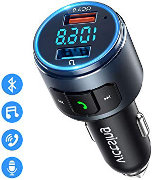 







Transmisor FM Bluetooth 5.0 para Coche, [Luz LED Anillo] QC3.0 VicTsing Mini Transmisor Bluetooth Manos Libres con Siri Google Asistente, Reproductor MP3 Coche, Adaptador de Radio Hi-Fi Música Spotify






