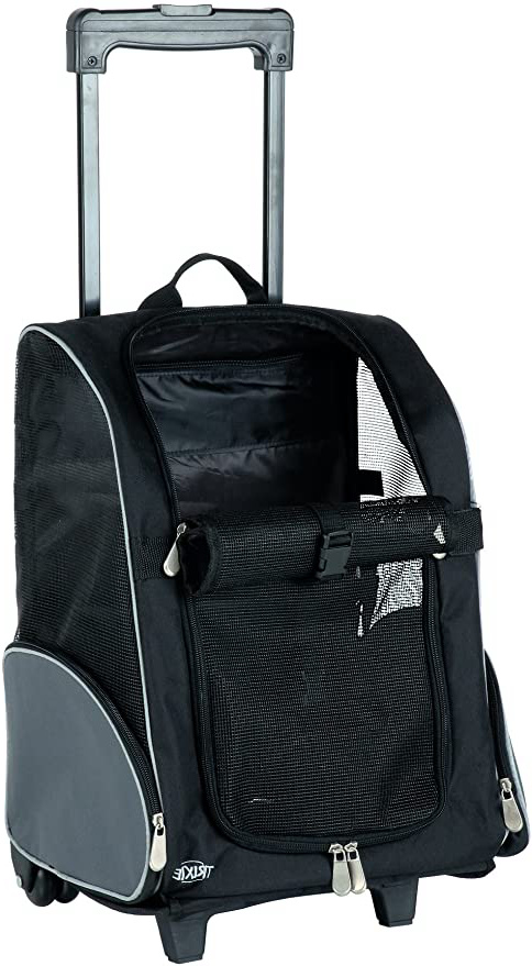 Trixie Trolley-Mochilla Perro, Nylon, 36×50×27cm, Ng/Gris