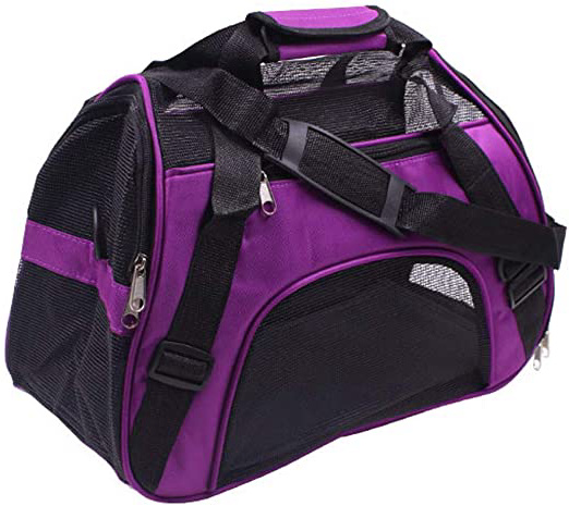 Transportín para mascotas, de PUAO; bolso de mano para mascotas, plegable, transportín de viaje, para perros, gatos y cachorros pequeños