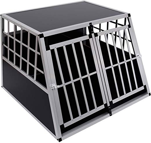 Jaula De Transporte para Perros De Aluminio con Tabique Hermetico Extraible XXL