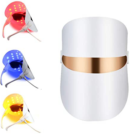 Máscara De Belleza LED, Máscara De Tratamiento Antiacné, Terapia Fotónica contra El Acné, Rejuvenecimiento De La Piel, Reduce Las Espinillas Y La Inflamación con Luz Azul/Rojo/Naranja