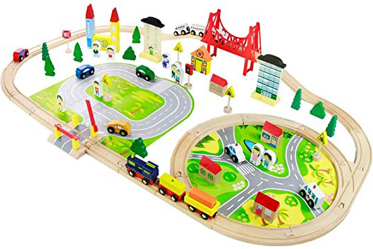 Tren Juguete Madera para Niños-