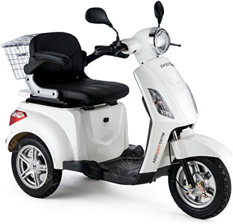 MOVILIDAD ELÉCTRICA DEL TRICICLO / SCOOTER RECREATIVO HASTA 25km / h 48V 80AH 500W (Blanco)
