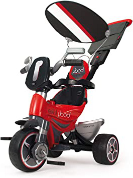 INJUSA (325 Triciclo Infantil Body Sport Evolutivo con Control Parental de Dirección para Niños +10M, Color Rojo, 12m