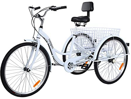 







MuGuang Triciclo Adulto 26" 7 velocidades Bicicleta 3 Ruedas Adulto con Cesta de la Compra(Blanco)






