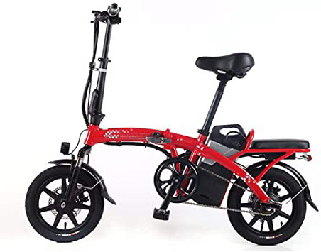 XCBY Triciclo de Movilidad eléctrica, Scooter eléctrico para Adultos, Bicicleta eléctrica Plegable y portátil, Motor máximo de 350 W, con luz LED y Pantalla