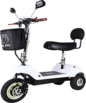 XYDDC Mini Scooter eléctrico Plegable portátil para Adultos/Ancianos Viajes de Placer Scooter eléctrico Plegable de Litio de la batería del Triciclo