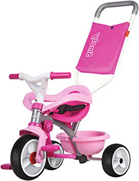 Triciclo Be move Confort rosa con volquete y ruedas silenciosas (Smoby 740404)