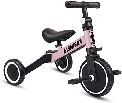 KORIMEFA 3 EN 1 Trciciclo Bicicleta de Equilibrio Triciclo para niños Adecuado para Edades de 1-3 años Certificación CE