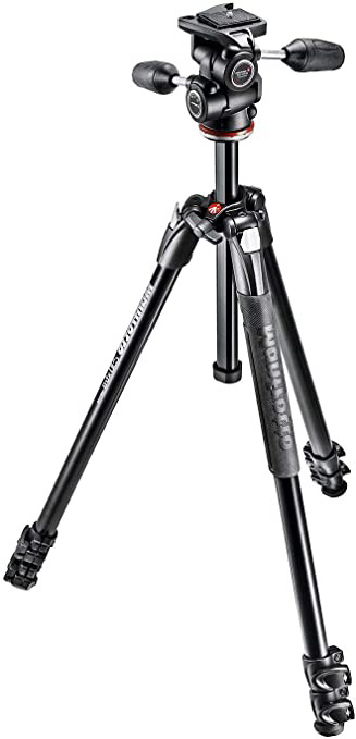 Manfrotto 290 Xtra - Kit trípode de 3 Secciones y rótula 3 Way (Aluminio)