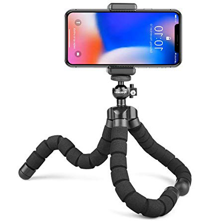 Rhodesy RT-01 Flexible Style Grandes Pulpo Portátil del Soporte del Trípode con Clip Universal para Cualquier Batería de Teléfono GoPro Hero 6 Hero 5 Cámara Xiaomi Yi Acción Cámara