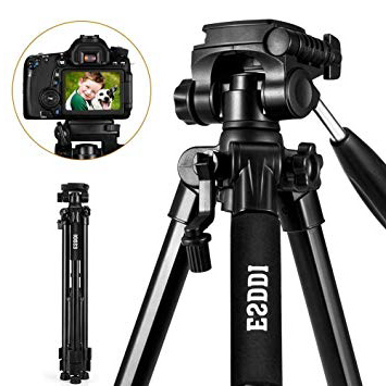 ESDDI Trípode Cámara 170cm Trípode Liviano de Aluminio de con Soporte para Teléfono Compatible para Cámara Digital SLR Canon Nikon Sony Olympus DV con Bolsa de Transporte
