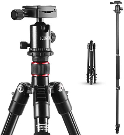 Trípode Cámara - ESDDI Trípode 162cm Aleación de Aluminio para Cámara Reflex con Rótula de Bola 360 Grados y Monopie para Canon Nikon Sony Samsung Olympus Panasonic Pentax