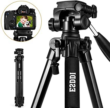 ESDDI Trípode Cámara 170cm Trípode Liviano de Aluminio de con Soporte para Teléfono Compatible para Cámara Digital SLR Canon Nikon Sony Olympus DV con Bolsa de Transporte