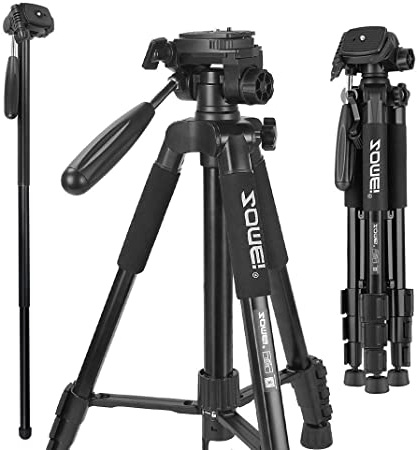 Cámara Trípode Canon Zomei Q222 Monopod Trípode Portátil de Viaje de 360 Grados con Bolsa de Transporte para Canon, Nikon, Sony DSLR
