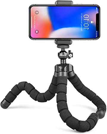 Rhodesy RT-01 Flexible Style Grandes Pulpo Portátil del Soporte del Trípode con Clip Universal para Cualquier Batería de Teléfono GoPro Hero 6 Hero 5 Cámara Xiaomi Yi Acción Cámara