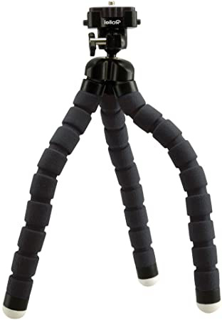 Rollei Monkey Pod | Mini trípode con patas flexibles | incl. cabeza esférica | con patas de goma antideslizantes y placa de cierre rápido | Negro