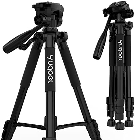 Andoer Trípode Cámara Trípode Reflex con Soporte Teléfono 360° Rotula Panorámica 1/4" Plase de Liberación Rápida para Canon Nikon Sony Panasonic DSLR Videocámara GoPro iPhone Samsung Huawei Smartphone