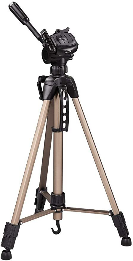 Hama Star 61 - Trípode ligero (con cabezal de 3 vías, altura 60-153 cm, peso 1220 g, trípode fotográfico con bolsa de transporte incluida), Bronce