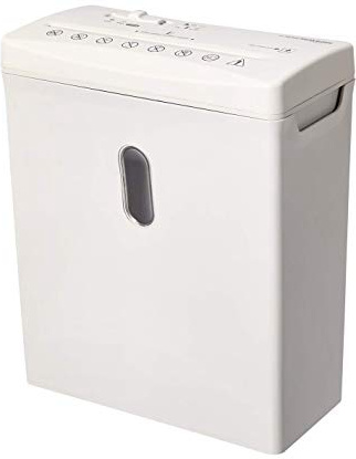 AmazonBasics - Trituradora de 5-6 hojas de corte cruzado con bandeja extraíble para papel y tarjetas de crédito, gris