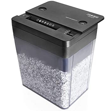 Duronic PS391 Destructora trituradora de papel con microcorte para máxima seguridad, de 5 l y 500W - Garantiza cumplimiento de LOPD, tritura 3 hojas A4 dobladas - Papelera para escritorio y oficina