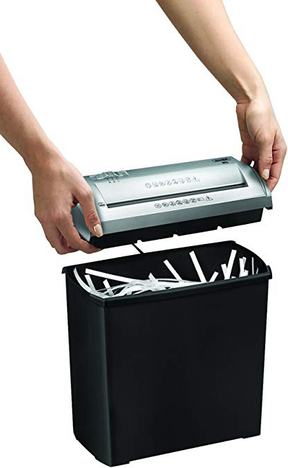 Fellowes Trito 2S - Destructora trituradora de papel, corte en tiras, 5 hojas, color negro