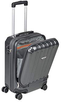 Maleta Cabina con Bolsillo Ordenador Portátil Equipaje de mano Trolley Rígido y Ligero 4 Ruedas dobles Giro 360º Cerradura TSA Sulema (Gris)