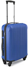 Eglemtek ABS Maleta Equipaje de mano cabina rígida ligera con 4 ruedas, 55cm ,trolley cáscara dura color azul