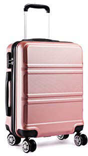 Kono Maleta de Cabina de ABS de 20 Pulgadas con Diseño Esculpido en Horizontal,4 Ruedas,55x40x22cm