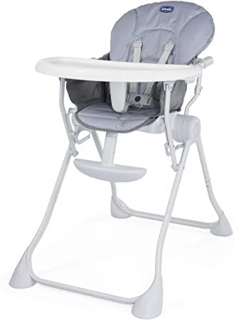 Chicco Pocket Meal Trona de viaje ligera y compacta, para niños de 6meses a 3 años, color gris (Nature)