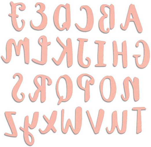 Sizzix Thinlits Troqueles 26PK Abecedario en mayúsculas en caligrafía de pincel